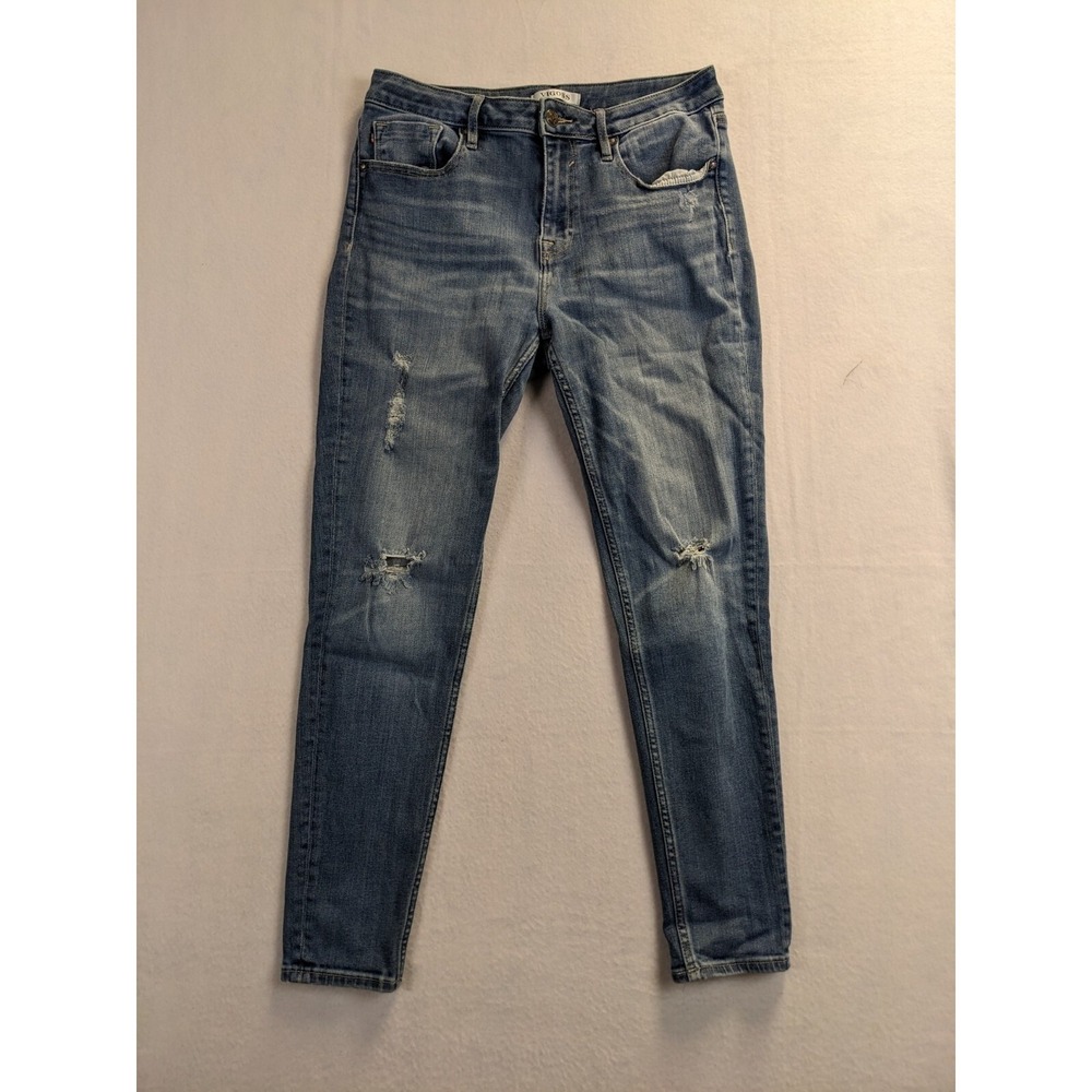 Vigoss Womens Jeans Marley Size 30 Skinny Distressed Cotton Blend Blue